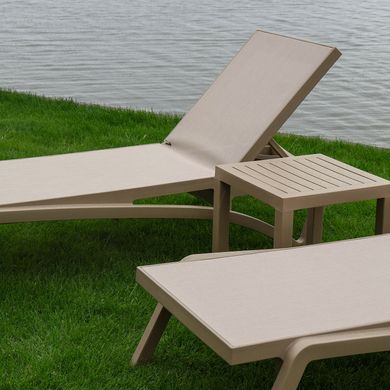 Комплект 2 шезлонга Onto Siesta Pacific + Стол Siesta Ocean Side Table - Taupe