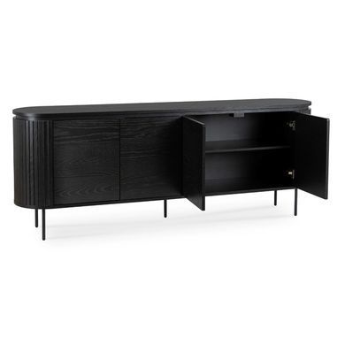 Комод MEBEL ELITE BECK 200 Чорний жива фотографія