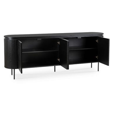 Комод MEBEL ELITE BECK 200 Чорний жива фотографія