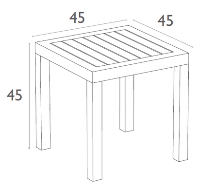 Комплект 2 шезлонга Onto Siesta Pacific + Стол Siesta Ocean Side Table - Taupe