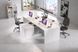 Стол офисный письменный Perfect Home Тео/Teo 3S/138 с 3 ящиками Белый реальная фотография