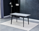 Стол раскладной BERLIN CERAMIC Intarsio 111(140)x75 Серый Глянец Керамика Черный