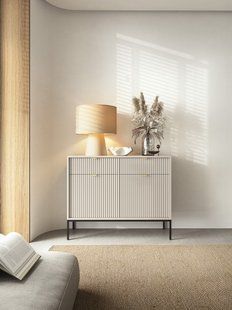 Комод Perfect Home Нова / Nova 2-дверний з 2 шухлядами і чорними ніжками KSZ104 Кашемір жива фотографія