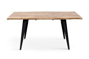 Стол Лагуна Микс Мебель 120(+40)*80 черный/искусственный шпон MDF реальная фотография