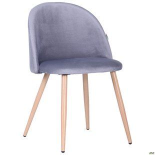 Стул Sherry beech Velvet AMF Темно Серый реальная фотография
