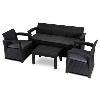 Комплект садовой мебели MEBEL ELITE BRANDON Черный