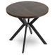 Стол раскладной круглый MEBEL ELITE DORIAN 80(160)х80 см Орех/Черный