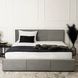 Ліжко двоспальне оксамитове MEBEL ELITE ALISSON Velvet 140x200 Сірий