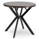 Стол раскладной круглый MEBEL ELITE DORIAN 80(160)х80 см Орех/Черный