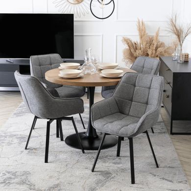 Стілець поворотний MEBEL ELITE LUNA 2 Сірий жива фотографія