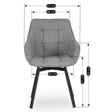 Стілець поворотний MEBEL ELITE LUNA 2 Сірий жива фотографія