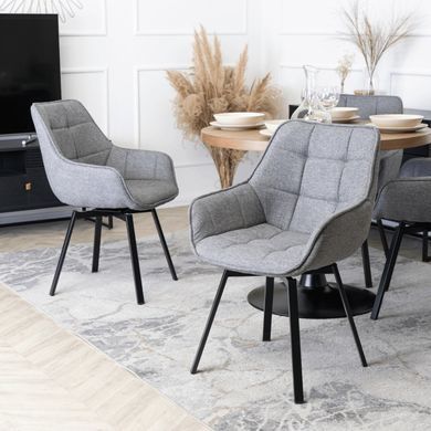 Стілець поворотний MEBEL ELITE LUNA 2 Сірий жива фотографія