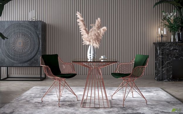 Кресло Ibis rose gold AMF Темно Зеленый / Золото реальная фотография