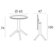 Комплект 2 стула Siesta Onto Sky Pro + Стол круглый Siesta Sky Folding Table 60 - Taupe