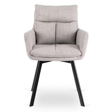 Стілець поворотний MEBEL ELITE CORTADO Velvet Сірий жива фотографія