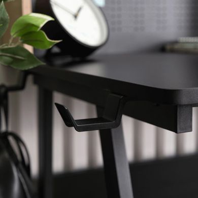 Письмовий стіл MEBEL ELITE ICE 138,5 см Чорний/Дуб жива фотографія