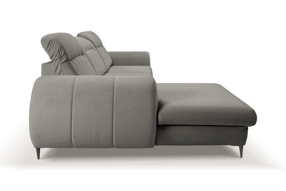 Диван угловой раскладной BIANCO Davis Monolith 92 левый на ножках Perfect Home Польша Серый