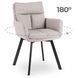 Стілець поворотний MEBEL ELITE CORTADO Velvet Сірий