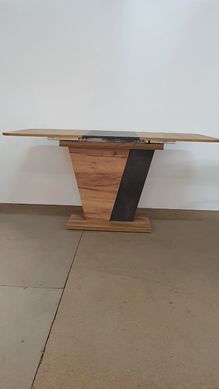 Стіл розкладний FOREST D/A Intarsio 120(160)x80 Дуб крафт золотий / Ательє темне жива фотографія