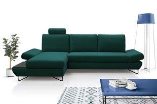 Диван угловой раскладной LOFT Perfect Home Польша Зеленый