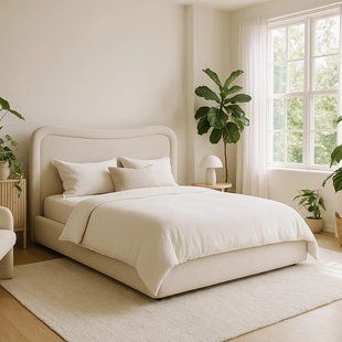 Кровать двуспальная MEBEL ELITE HAGA 160x200 см Серый Букле реальная фотография