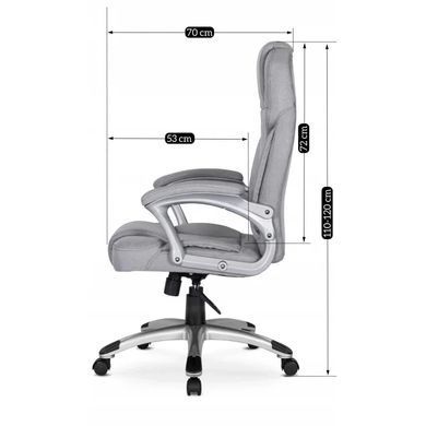 Стул офисный поворотный MEBEL ELITE BARNI 2 ткань Cерый реальная фотография
