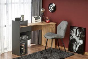 Стіл письмовий CONTI Halmar 120x60 Дуб Вотан / Антрацит жива фотографія