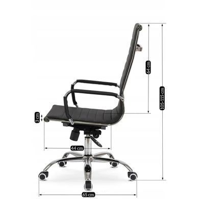 Стілець офісний поворотний MEBEL ELITE FERNIS екошкіра: Чорний жива фотографія