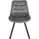 Комплект стіл MEBEL ELITE CLARK 120(160)х80 см глянцевий чорний, та 4 стільців RICK, сірого кольору
