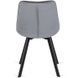 Комплект стіл MEBEL ELITE CLARK 120(160)х80 см глянцевий чорний, та 4 стільців RICK, сірого кольору