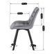 Комплект стіл MEBEL ELITE CLARK 120(160)х80 см глянцевий чорний, та 4 стільців RICK, сірого кольору
