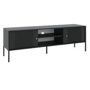 ТВ Тумба MEBEL ELITE SOFT 154 Черный реальная фотография