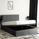Ліжко двоспальне оксамитове MEBEL ELITE MELIA Velvet 160x200 Сірий
