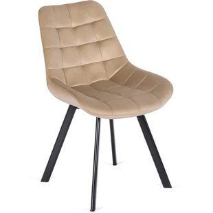Стілець оксамитовий MEBEL ELITE RICK Velvet, Бежевий жива фотографія