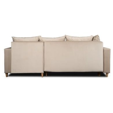 Кутовий диван оксамитовий MEBEL ELITE MARKUS Velvet 238 см Бежевий (правий)