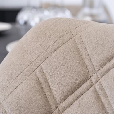 Стілець оксамитовий MEBEL ELITE DAKOTA Velvet, Дуб золотий / Беж жива фотографія