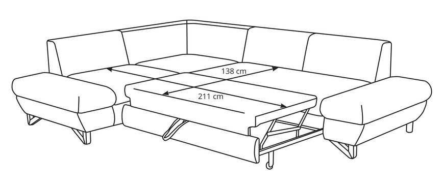 Диван угловой раскладной AVESTA II Perfect Home Польша Серый