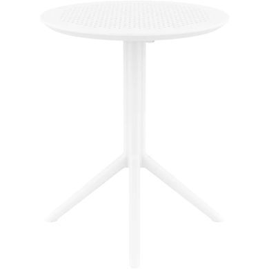 Cтол круглый Siesta Onto Sky Folding Table 60 White реальная фотография