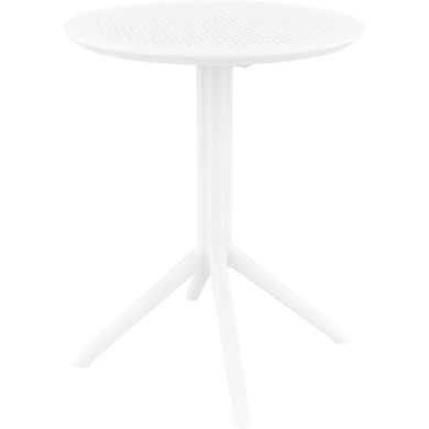 Cтол круглый Siesta Onto Sky Folding Table 60 White реальная фотография
