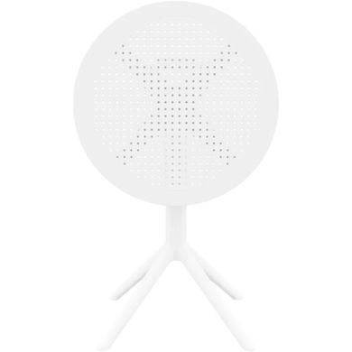 Cтол круглый Siesta Onto Sky Folding Table 60 White реальная фотография