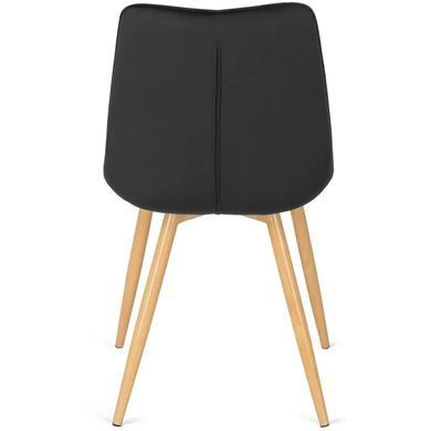 Стул бархатный MEBEL ELITE RODRI Velvet Черный / Натуральный реальная фотография