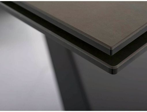 Стіл Обідній DIUNA CERAMIC SignaOSSIDO BRUNOl 160(240)X90 Коричневий Мат/ Чорний мат жива фотографія