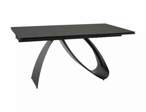 Стіл Обідній DIUNA CERAMIC SignaOSSIDO BRUNOl 160(240)X90 Коричневий Мат/ Чорний мат жива фотографія