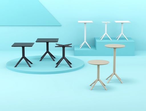 Cтол круглый Siesta Onto Sky Folding Table 60 White реальная фотография