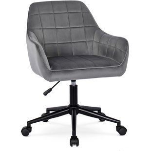 Стілець офісний поворотний оксамитовий MEBEL ELITE LUCY Velvet Сірий жива фотографія