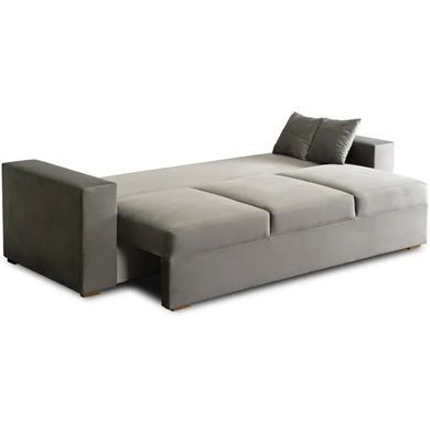 Диван 3-х місний оксамитовий MEBEL ELITE NICOLO Velvet 238 см Сірий