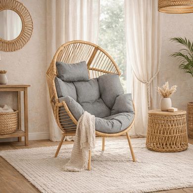 Крісло MEBEL ELITE CEZARE Сірий жива фотографія
