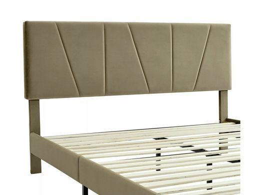 Кровать SAVANA Velvet Signal 140x200 Беж реальная фотография