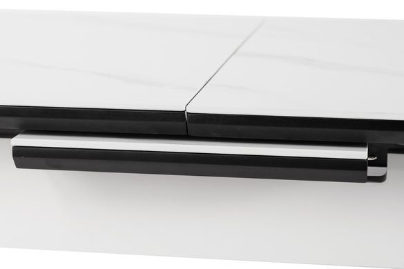 Стіл розкладний TM-87-1 VETRO 90(120)x75 Білий Мармур жива фотографія