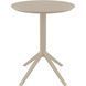 Cтол круглый Siesta Onto Sky Folding Table 60 Taupe реальная фотография